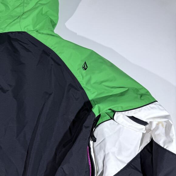 Volcom Nimbus Snowboard Ski Green White Black Blast Jacket Men M Hooded G065008 - Picture 12 of 16